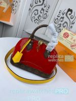 Newest Clone L---V BB Red Monogram Vernis Genuine Leather Ladies Alma Handbag